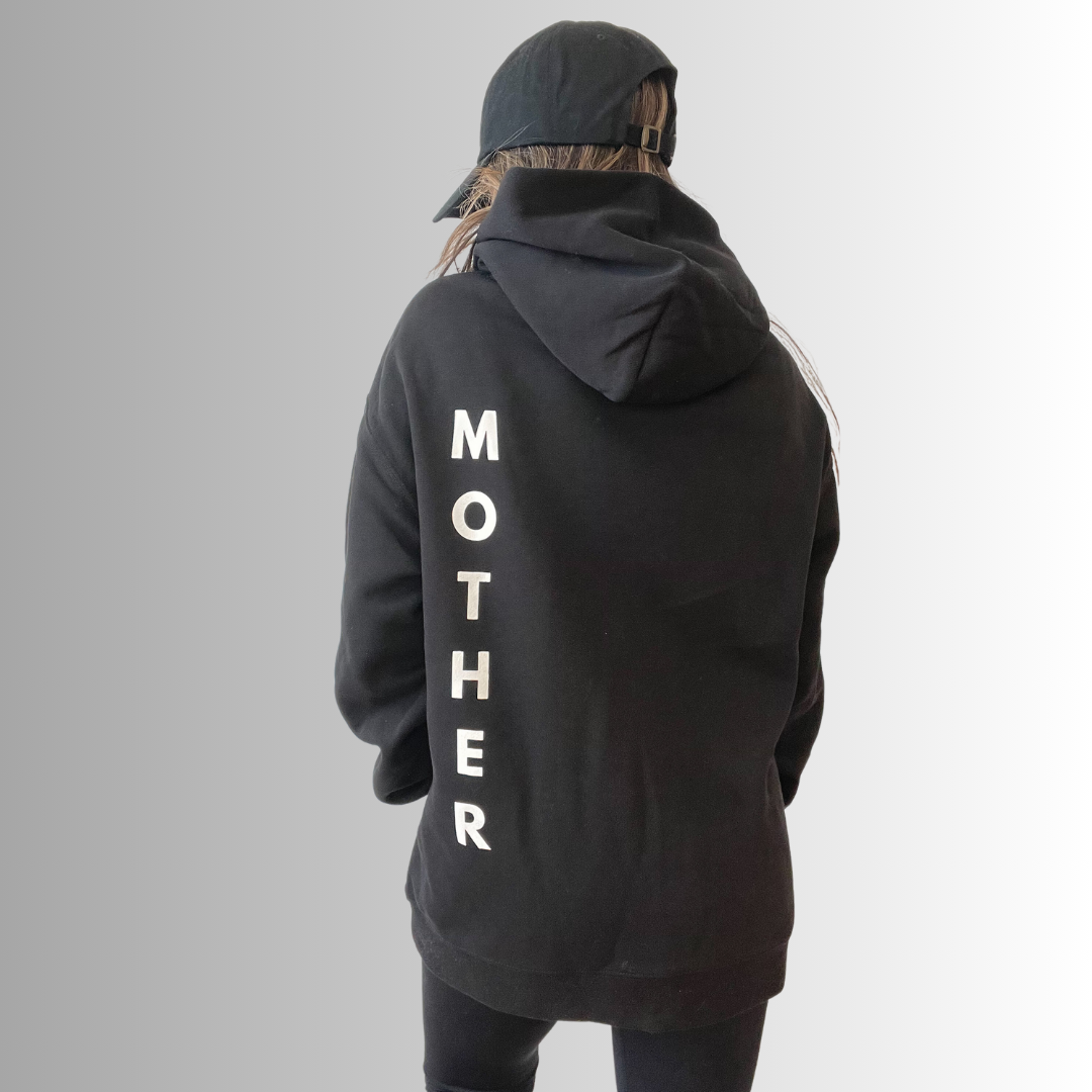 Strong as a mother Oversized Hoodie Black