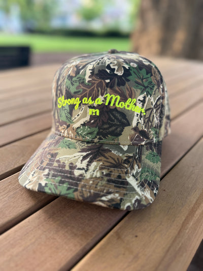 Strong as a mother® Script Canvas Hat - Camo