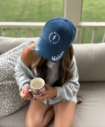 Strong as a mother® Corduroy Hat - Blue