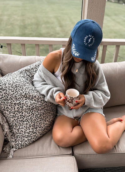 Strong as a mother® Corduroy Hat - Blue