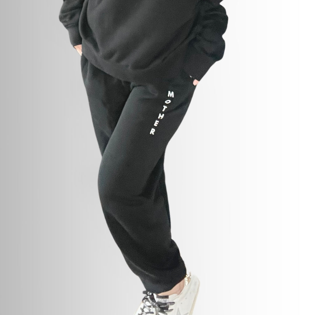 Mother Printed Sweatpants Black