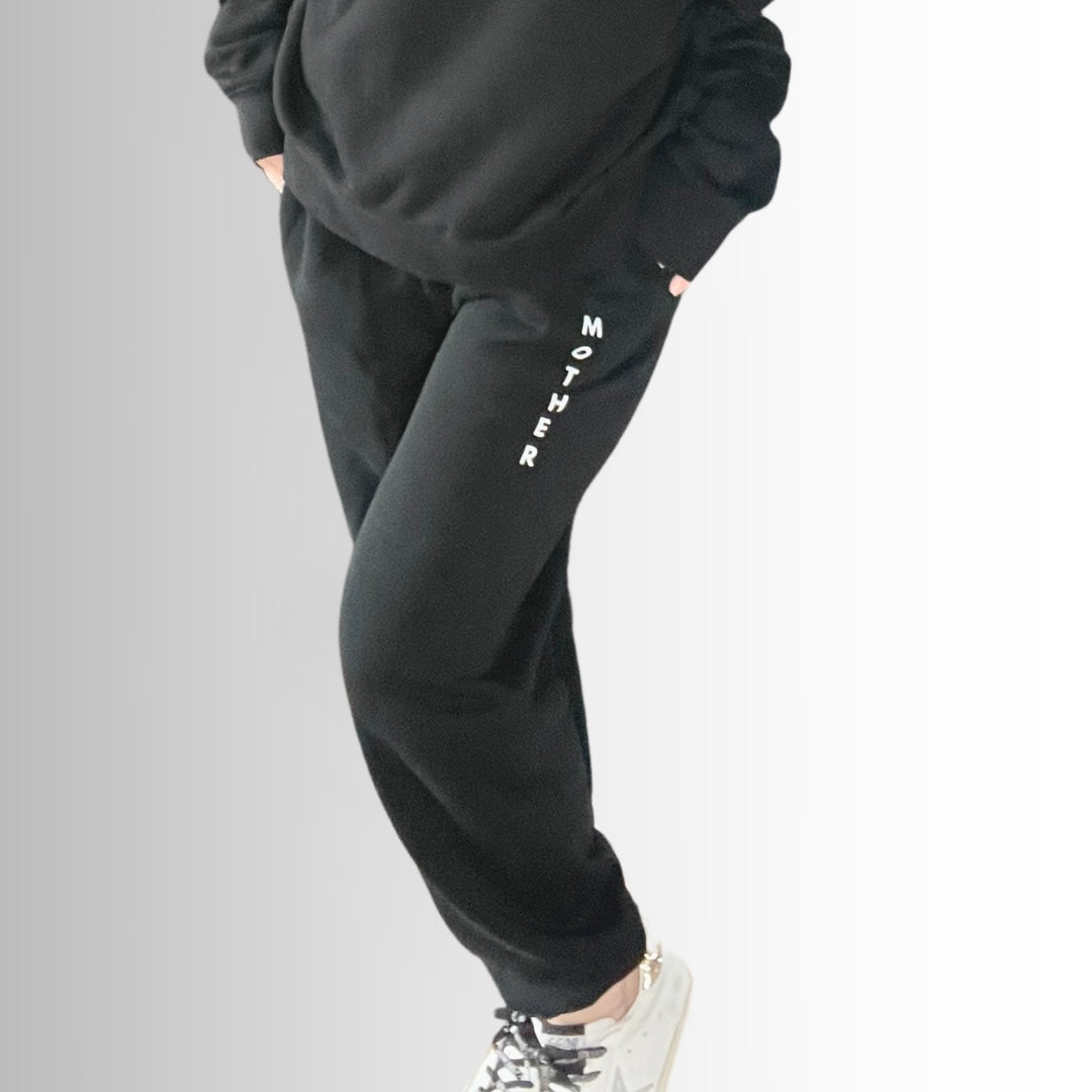 Mother Printed Sweatpants - Black