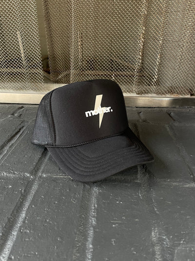 Mother Strong Printed Trucker Hat - Black