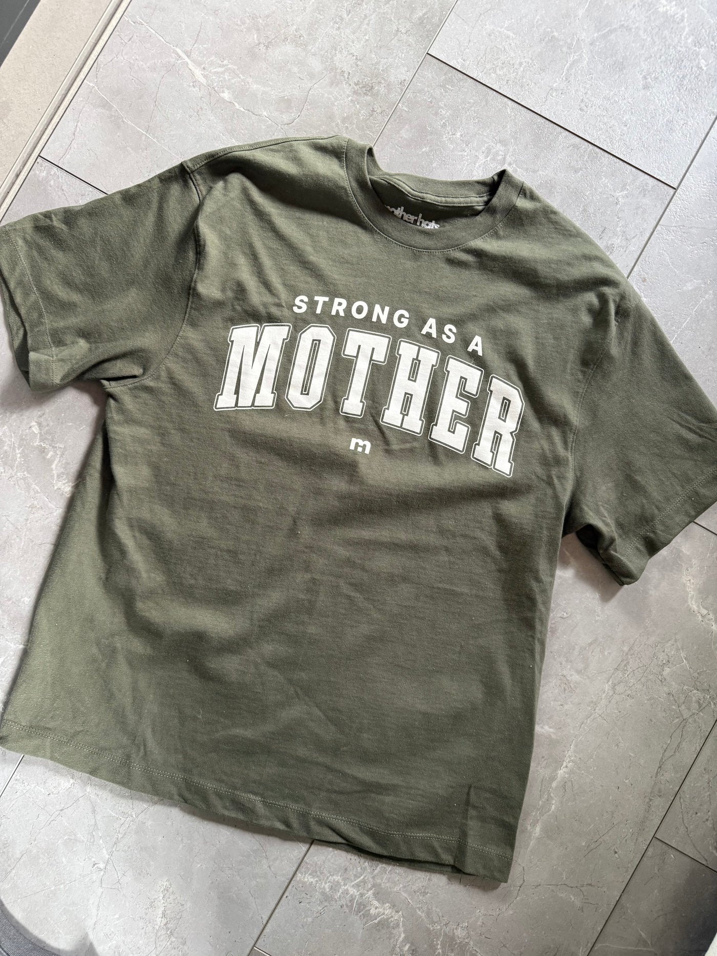 Oversized Varsity Layering Tee - Olive