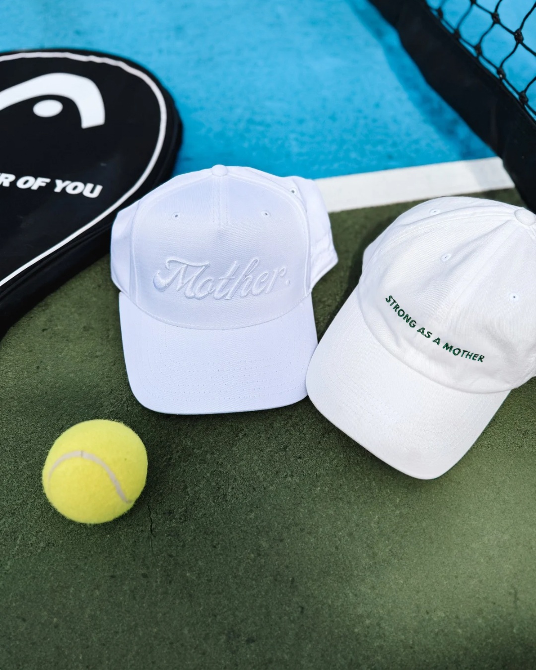 Strong as a mother® Embroidered Dad Hat - White