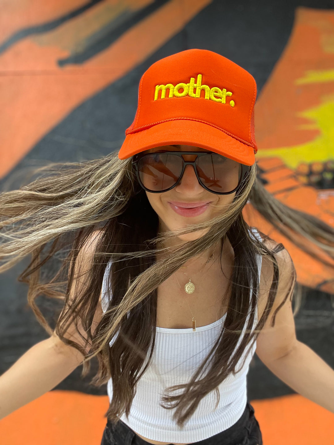 M.A.M.A. - Women\'s Orange Hightail Hat With Bow - Golf Cap M.A.M.A. | Accessories | Mama Womens Chocolate Hightail Hat  main image 3