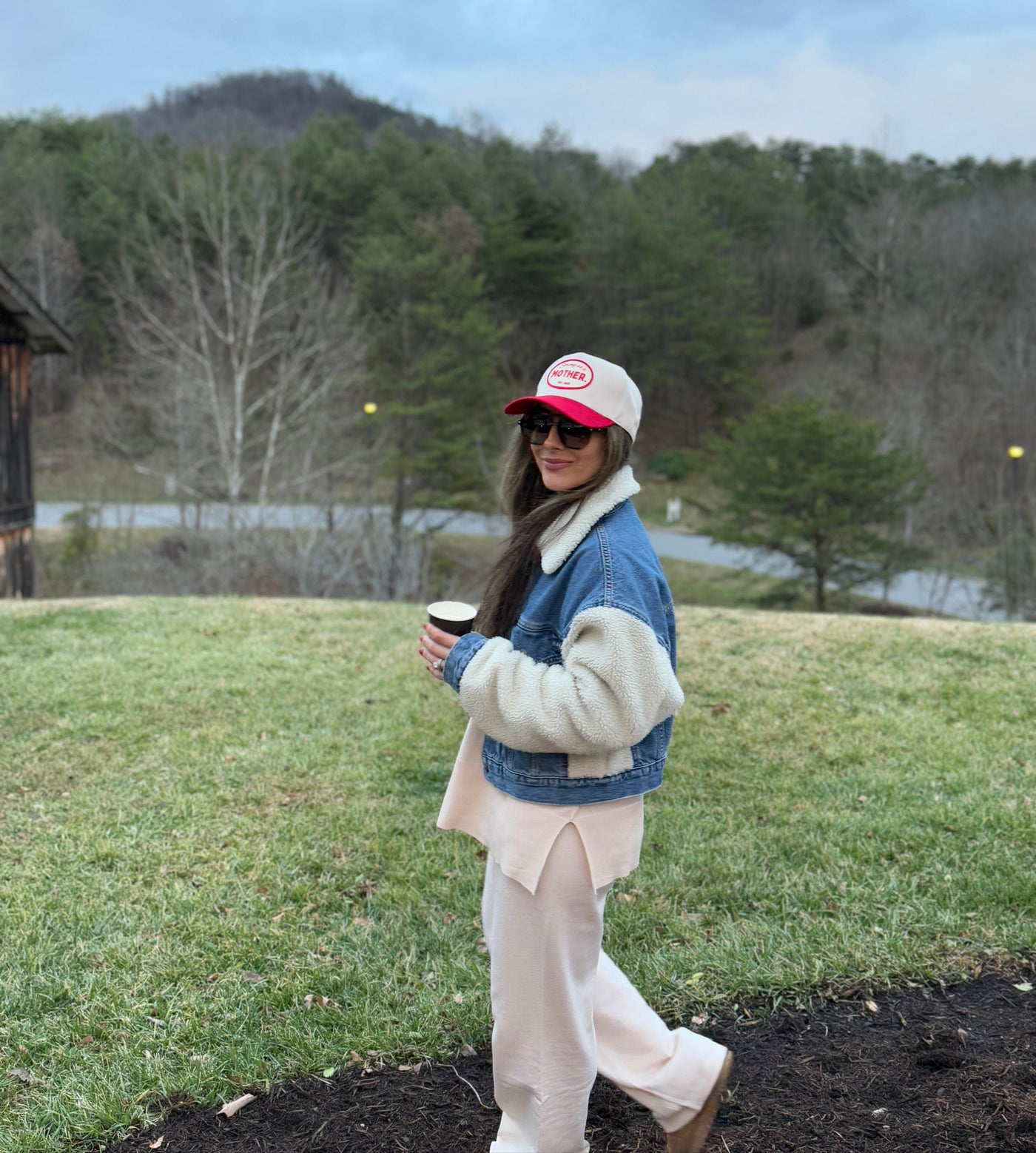 VINTAGE Mother Canvas Patch Hat - Red/Cream