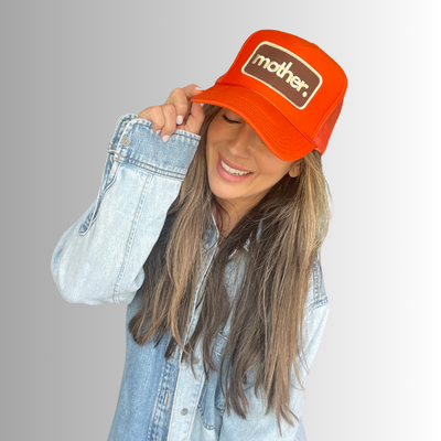 Mother Patch Trucker Hat - Orange