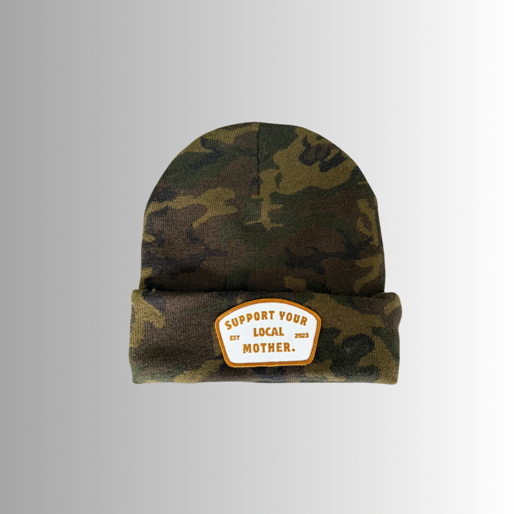 Support Your Local Mother® Patch Beanie - Camo – mother hats