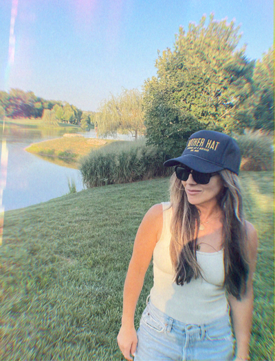 Mother Hat - Embroidered Trucker Hat - Navy