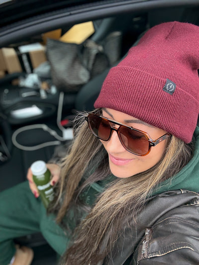 Strong as a mother® Beanie - Burgundy