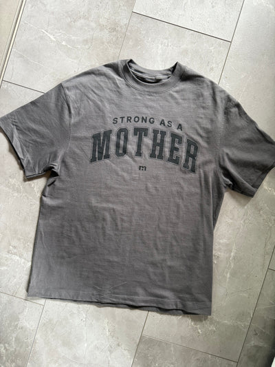 Oversized Varsity Layering Tee - Charcoal Gray