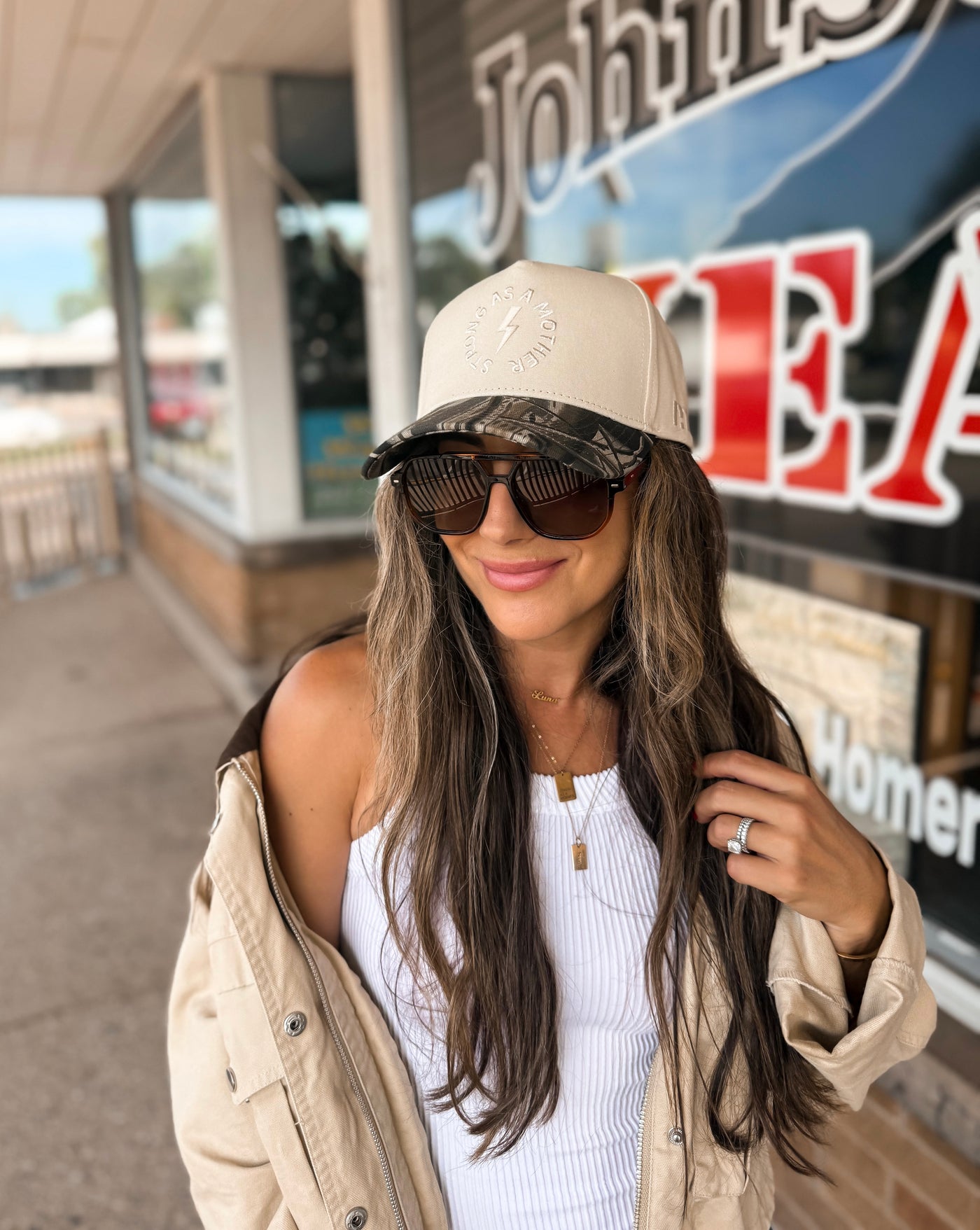 Strong as a mother® Canvas Hat - Camo