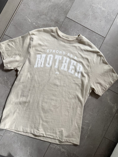 Oversized Varsity Layering Tee - Stone