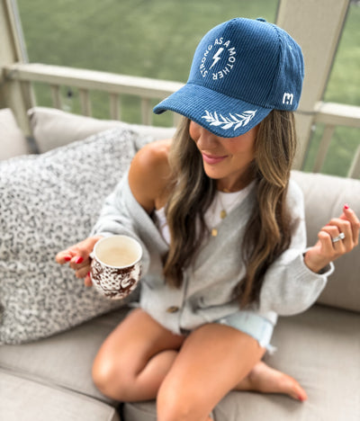 Strong as a mother® Corduroy Hat - Blue