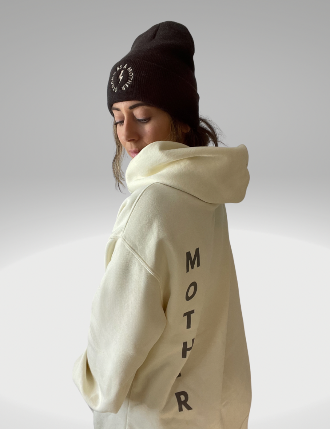 Strong as a mother™ Oversized Hoodie - Cream