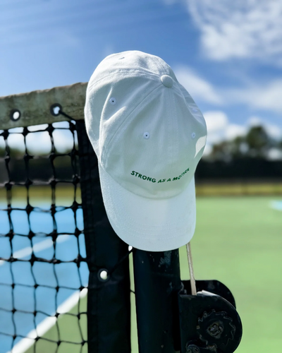 Strong as a mother® Embroidered Dad Hat - White
