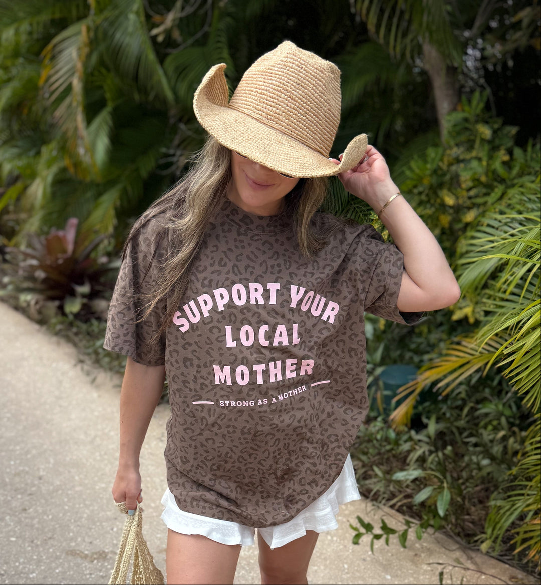 Support Your Local Mother® Oversized Tee - Leopard – mother hats