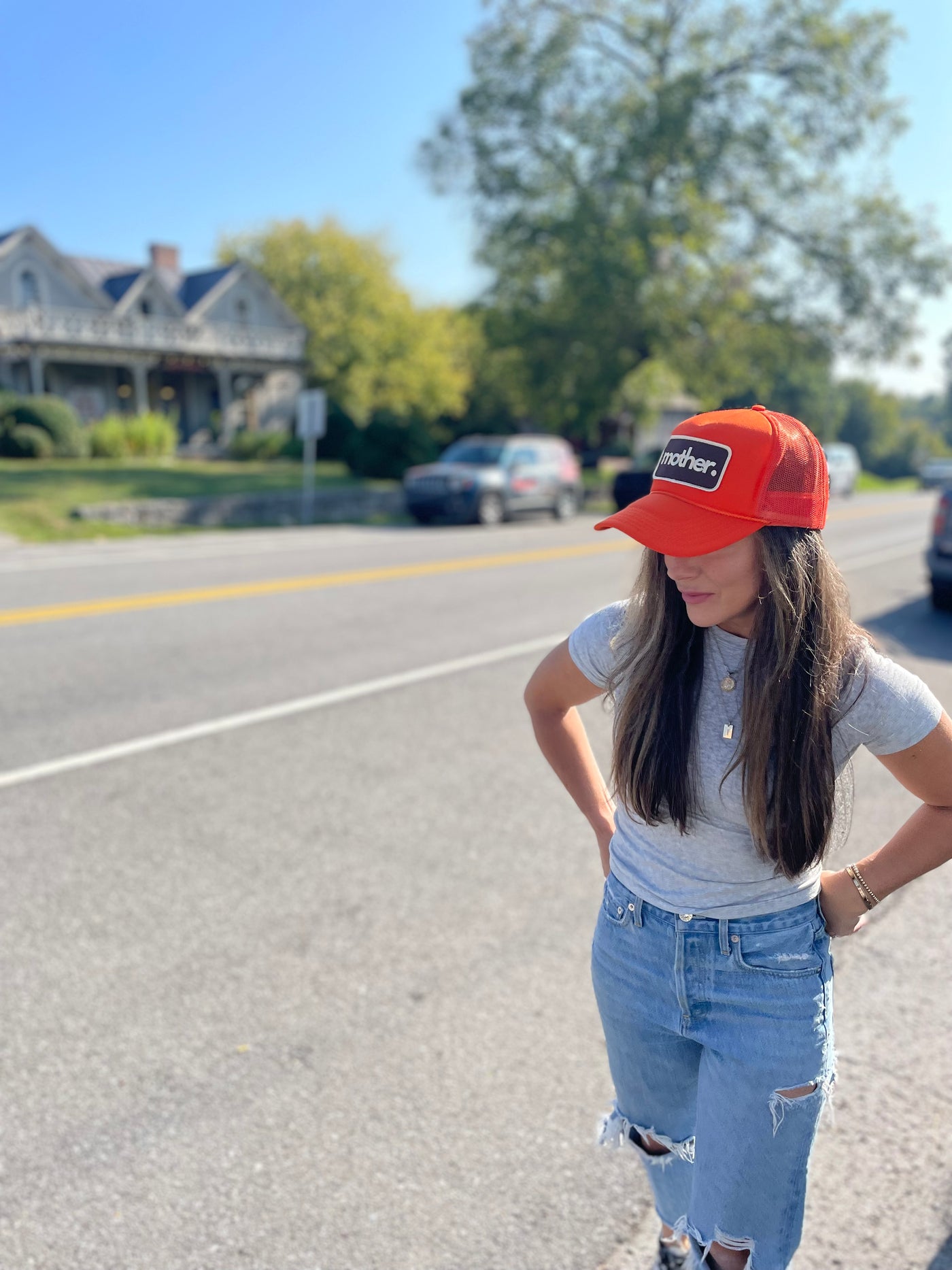 Mother Patch Trucker Hat - Orange