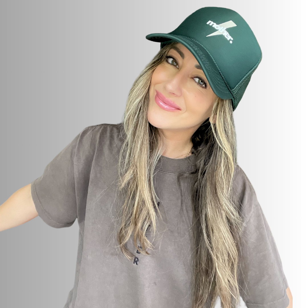 Mother Strong Printed Trucker Hat - Forest Green – mother hats
