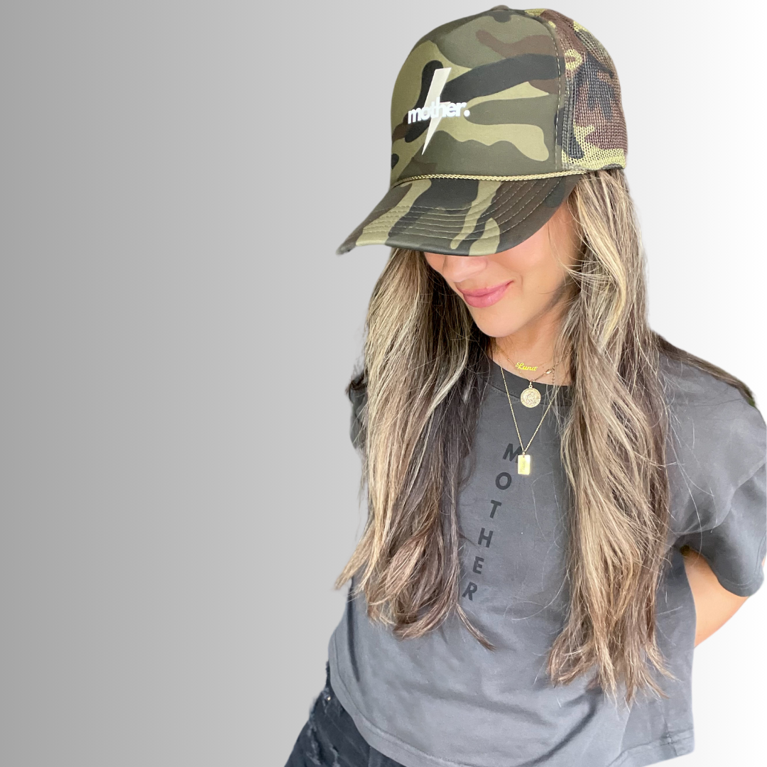 Mother Strong Printed Trucker Hat - Camo