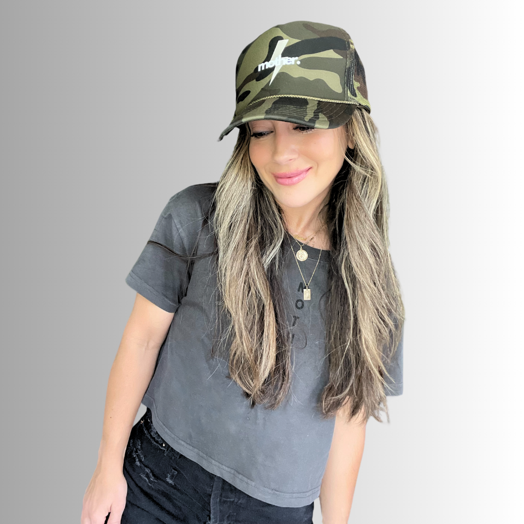 Mother Strong Printed Trucker Hat - Camo