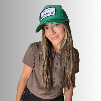 Strong as a Mother Patch Trucker Hat - Kelly Green