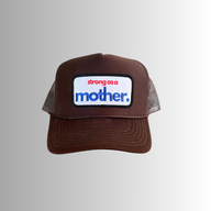 Strong as a mother® Patch Trucker Hat - Mocha
