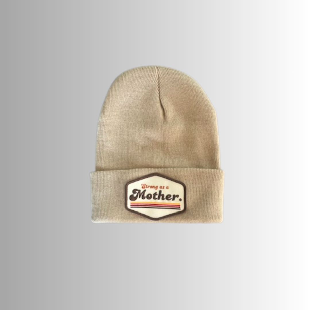 RETRO Mother Patch Beanie - Camel