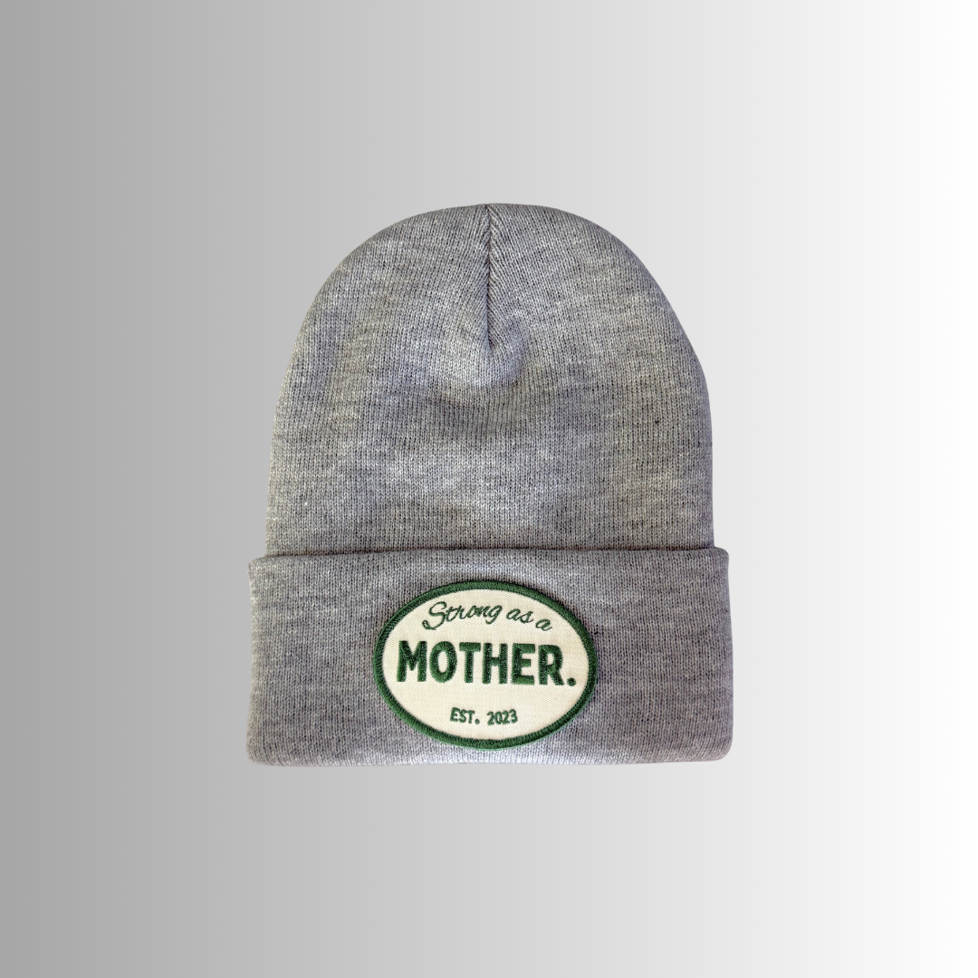 Strong as a mother®  Patch Beanie - Gray