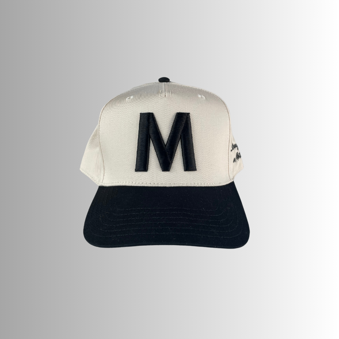 The Mother Letter Hat - Cream/Black