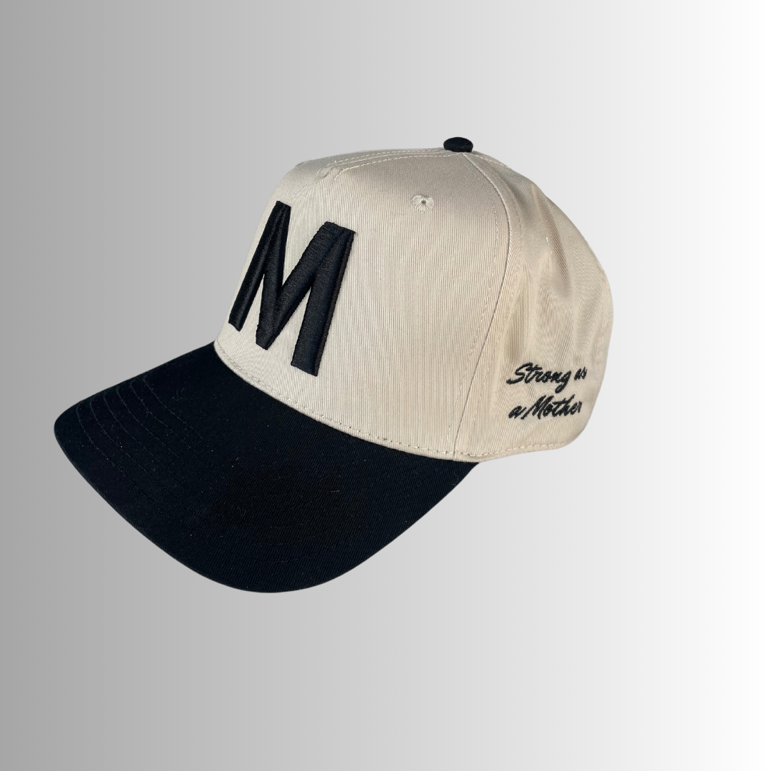 The Mother Letter Hat - Cream/Black