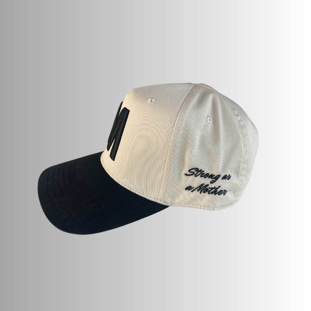 The Mother Letter Hat - Cream/Black