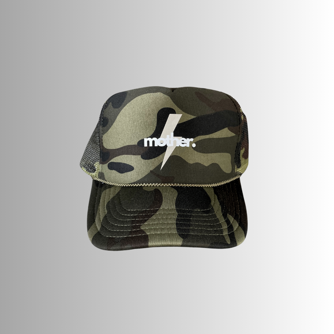 Mother Strong Printed Trucker Hat - Camo